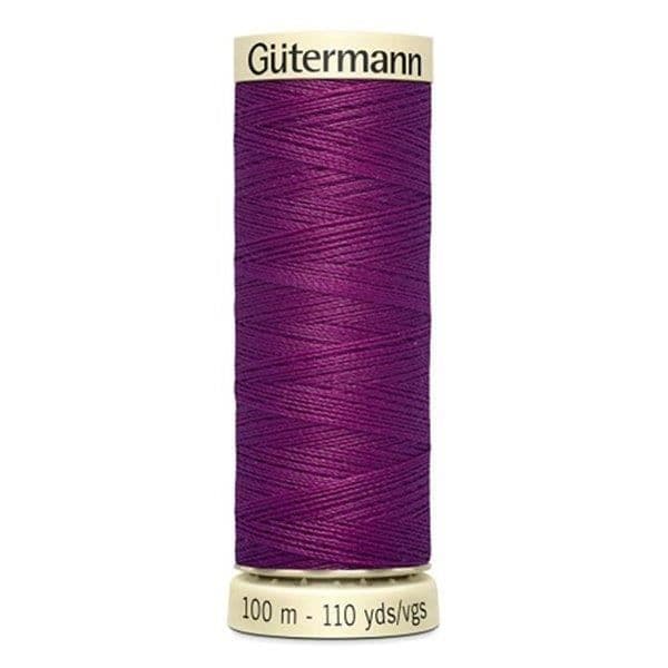 Gütermann tråd 100m lila polyester - Cylindrisk spole lila