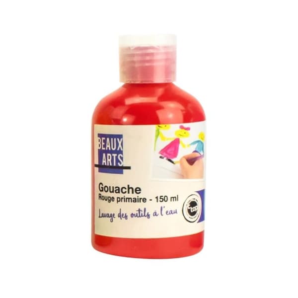 MégaCréa DIY - Gouache för barn Röd primär 150ml Röd