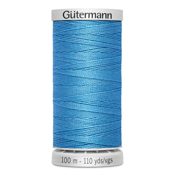 Fil extra stark 100% polyester Gutermann, 5-pack av spolar om 100m - Att 197 - poolblå poolblå