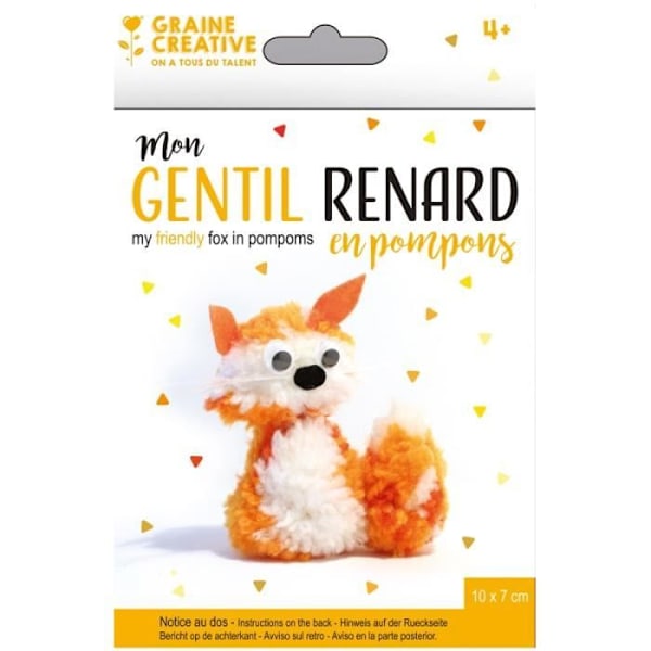 Pompom Kit - Räv - 10 x 7 cm