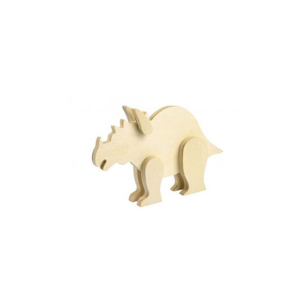 Dekor i trä Dinosaurie (Triceratops) 16 x 10,5 x 2,7 cm