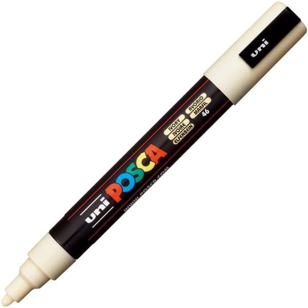 Marker - POSCA - Conical Medium Tip - Elfenben - Opaque - Raderbar Elfenbenskusten
