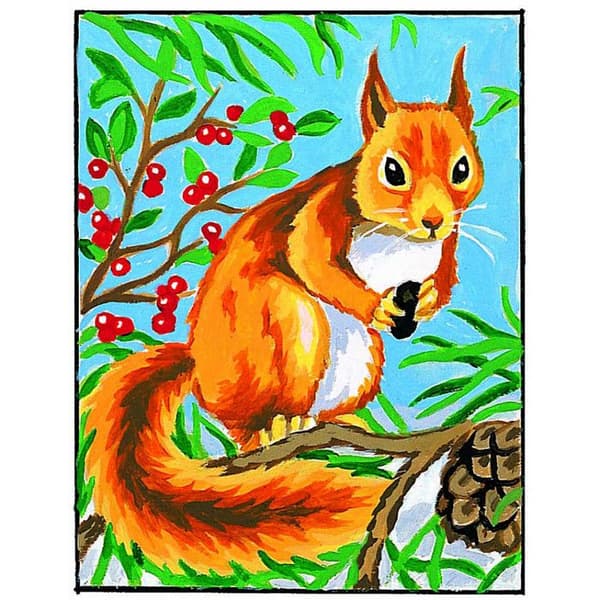 Kit kanvas vit Ekorr 20x25cm Vit