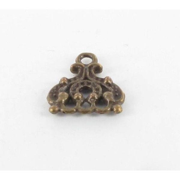 Breloque pendentiv Diviseur prydd 14mm Brons (10 stycken) Brons