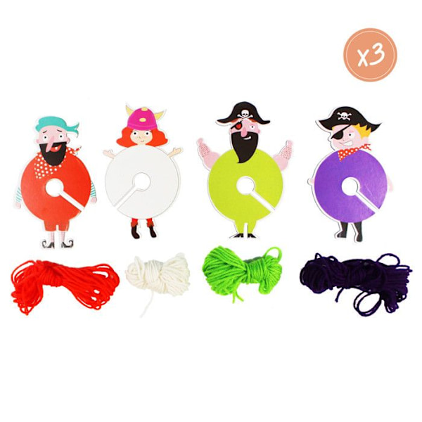 Kit DIY Skapa figurer i pom-pom 12 stycken