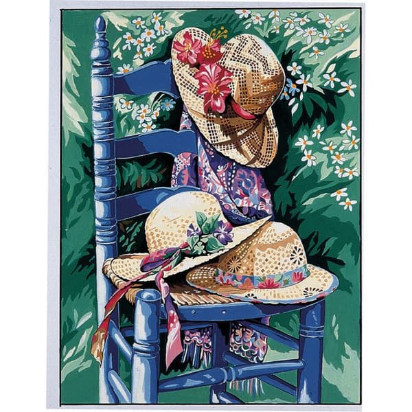 Canevas Pénélope Antique Stolen med hattar 50x65cm