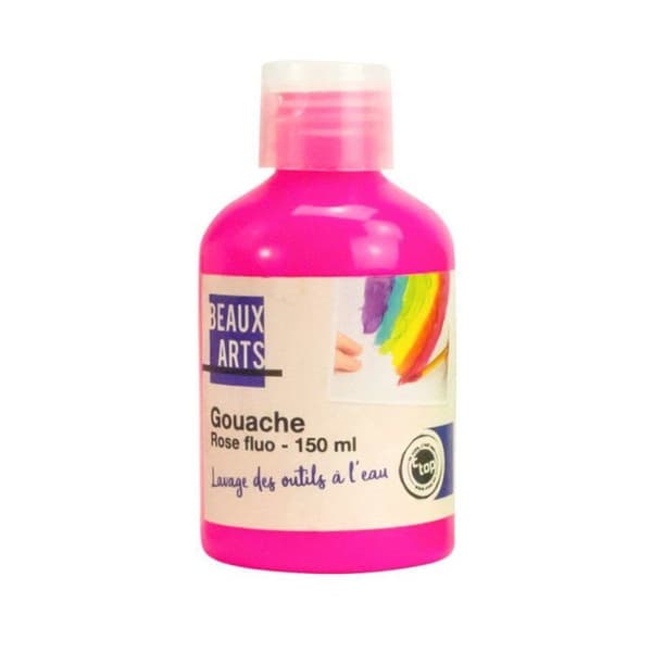 MégaCréa DIY - Fluorescerande gouache för barn Rosa 150ml