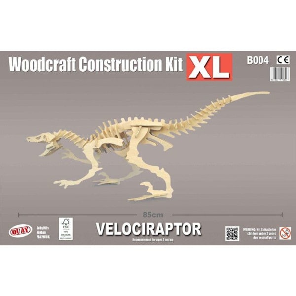 Trämodell Stor velociraptor