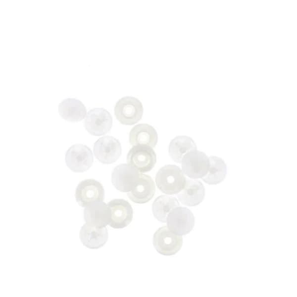 Tryckknapp - BOHIN - 9mm - Färg: Vit - Plast - Magisk Vit