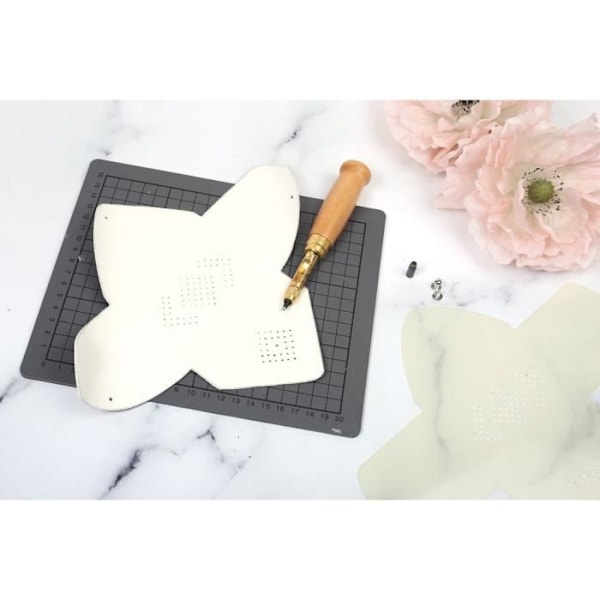Kupong Simili Läder 66x45 cm Gamla Rosa Gammelrosa