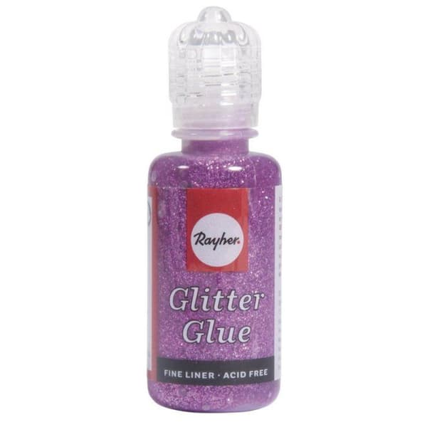 Metallic glitter penna, flaska 20 ml, het rosa Hetroset rosa