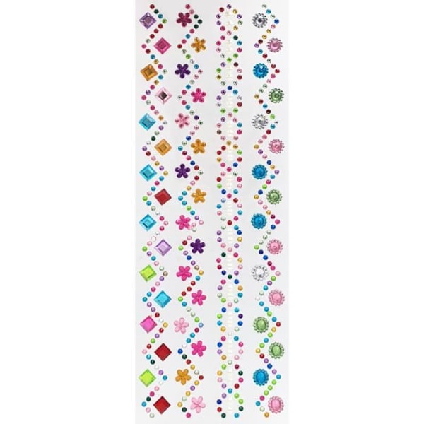 Rhinestone strips Diverse design 25,5 x2 cm 4 st