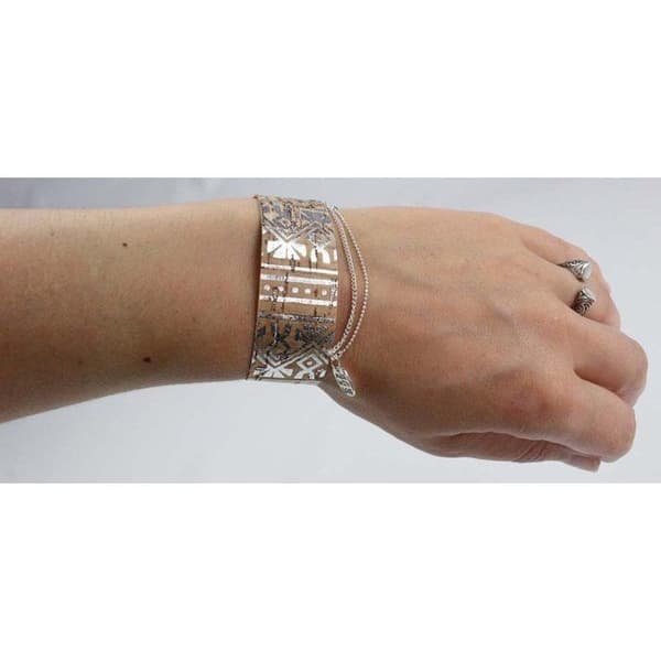 MégaCréa DIY - Korkband Silvermönster 2,5 cm 2 m Silver