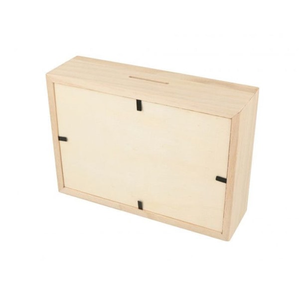 Sparbössa - ARTEMIO - Resa i dekorera trä - 17 x 12 x 5 cm - Rektangulär - Brun Beige