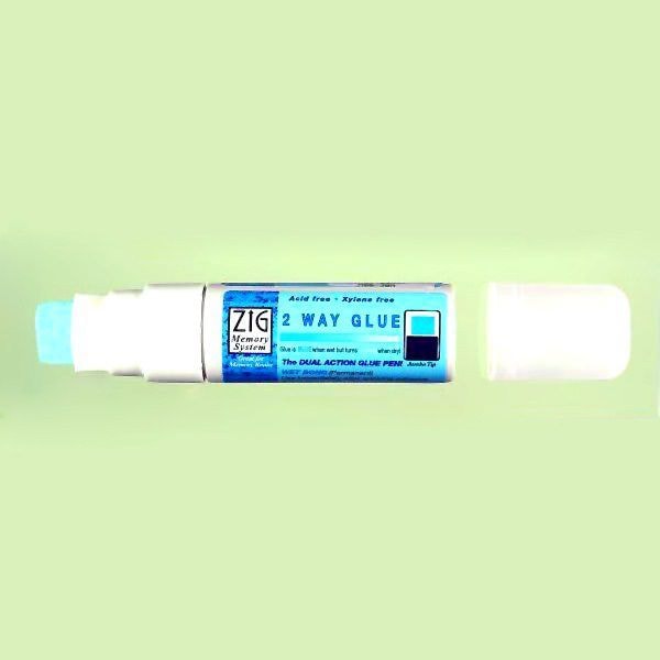 Limfilt - Zig - 2 Way Glue - Repositionable - 25 g - Transparent blått lim Blå