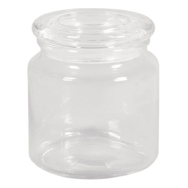 Förvaringsglas + lock glas ø10cm, 10,5cm, 580ml, öppning ø7,5cm