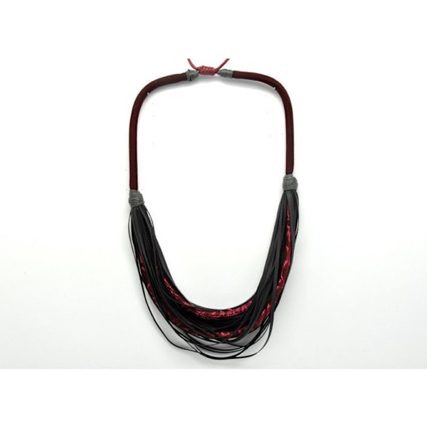 Svart och bordeaux halsband