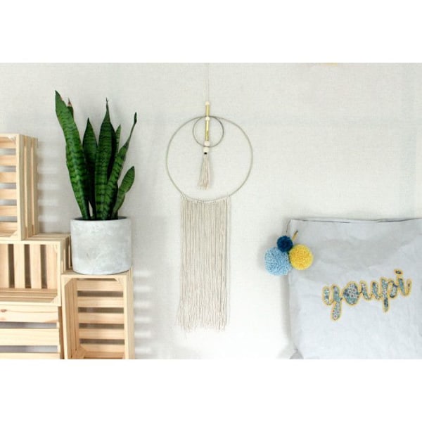 Kit DIY: Väggväv 85 x 26 cm Flerfärgad