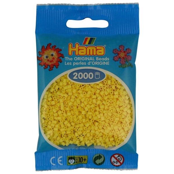 2 000 minipärlor (små pärlor Ø2,5 mm) ljusgula ljus gul