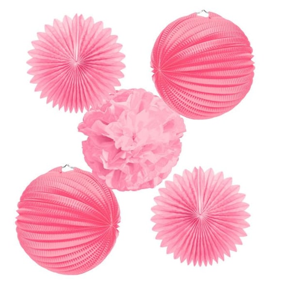 Lyktor - Ej specificerat - DIY-montering - Rosa - 5 stycken - Elegant dekoration Rosa
