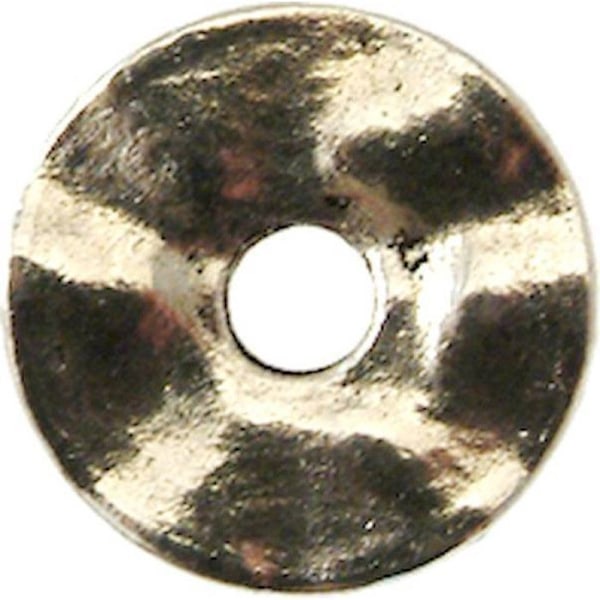 Metallisk donutring 18 mm Silver (10 stycken) Silver