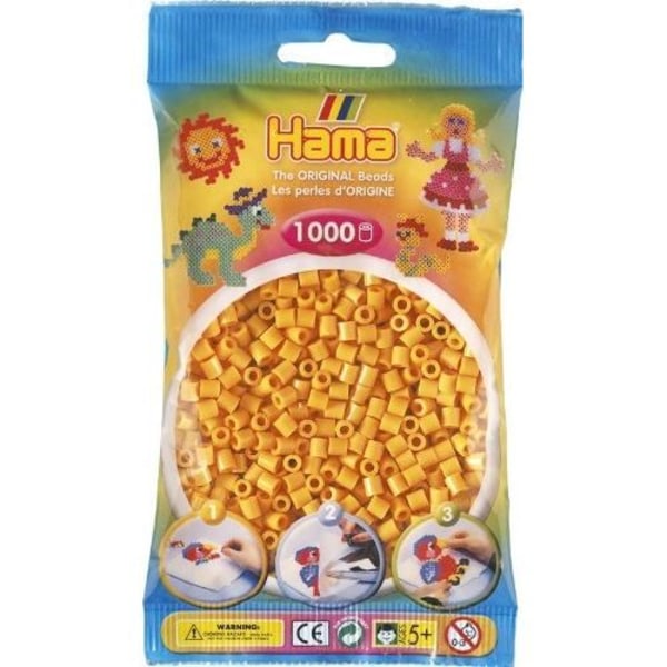 HAMA - 207-60 - Kreativa hobbyer - Pärlor och smycken - Påse med 1000 bruna teddybjörnspärlor kastanj