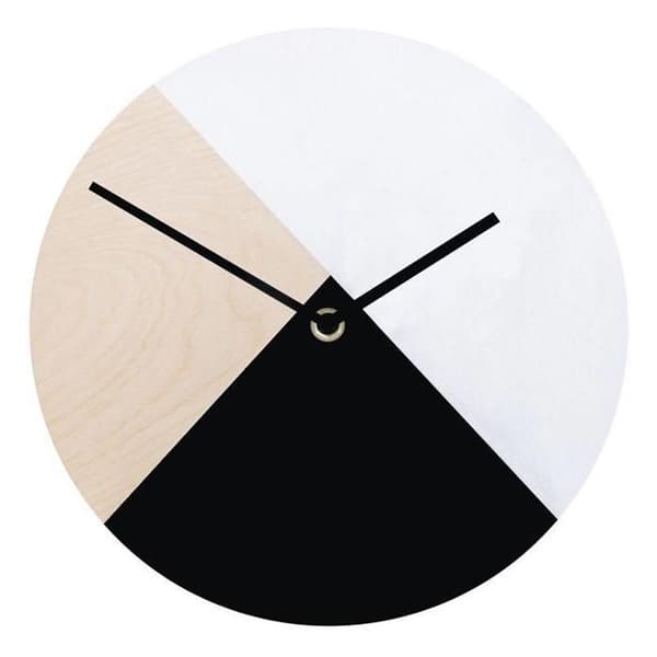 Rund träplatta för klocka 25 cm beige