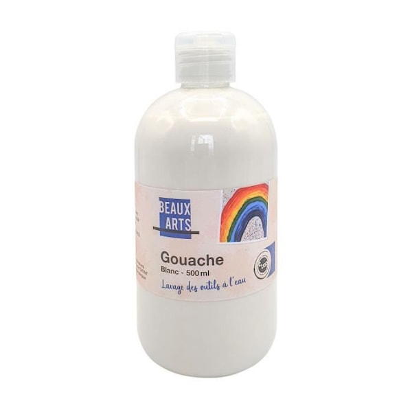 Gouache tillverkad i Frankrike Vit 500 ml