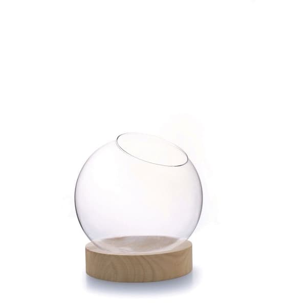 Globusvas med träfot Ø20cm