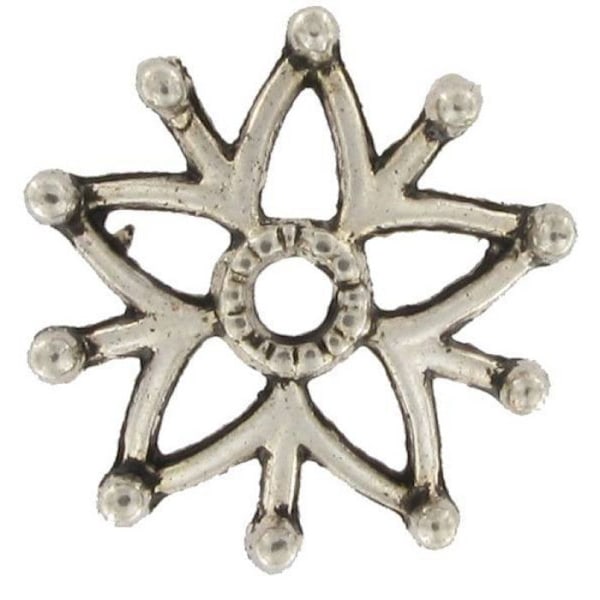 Stjärnformad metallskål Ø 16 mm Silverfärgad Silver