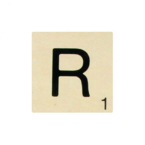 Brevbokstav i trä - Ej specificerad - R - 10 x 10 cm - Brun - Massivt trä