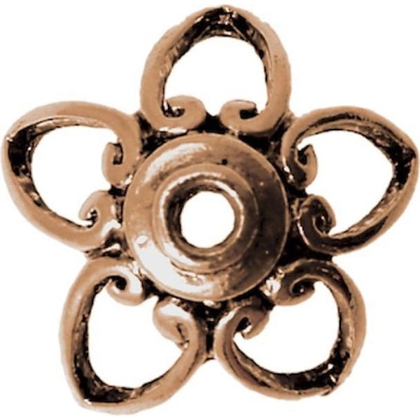 Metallskål blomma Ø 28 mm Kopparfärgad Koppar