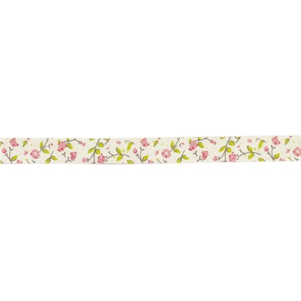 MégaCréa DIY - Bomullsbandsblomma rosa 1,5 cm x 2 m Ros