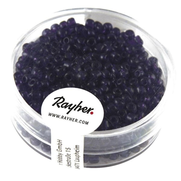Perle rocaille 2,6 mm transparent mörkblå 17 g mörkblå