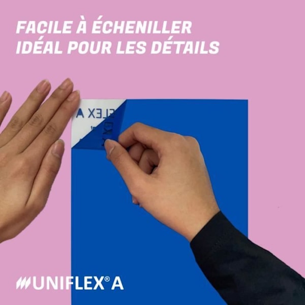 Flexibla transferfolie - MegaCrea - UNIFLEX A 119A - Turkosblå - 29,7 x 21 cm - Tillverkad i Frankrike Turkos