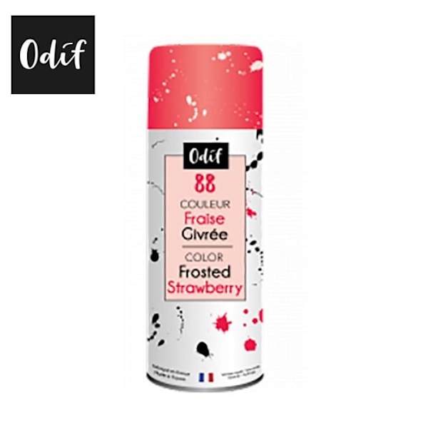 Vernis - ODIF - 88 'Fraise' - Spray 125ml - Frostig effekt - Repellerande mot repor Jordgubbe