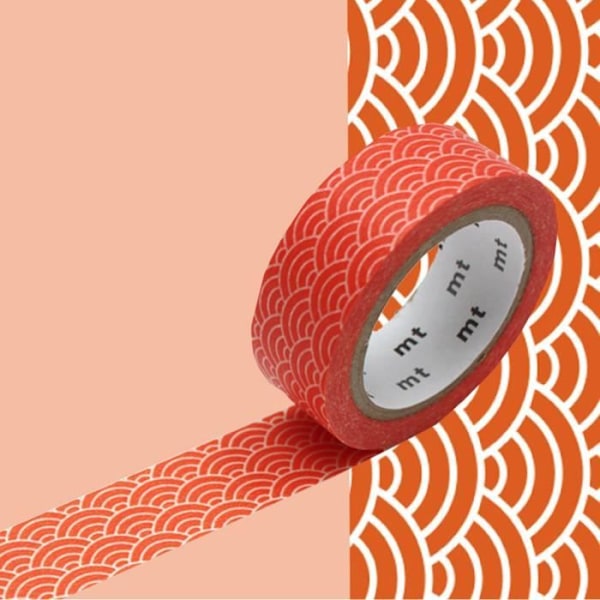 Masking Tape MT wave seigaiha orange Orange