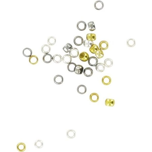 CTOP 150 Runda Crimp Beads Silver, Guld, Svart Silver, guld och svart