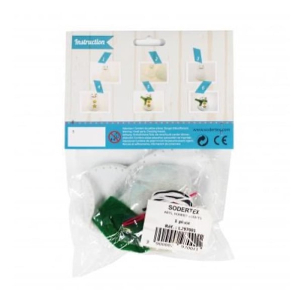 Syrgkits - Sodertex - Snögubbe - Filttyg 2mm - 12x7cm - Mix - 3 år och äldre Vit