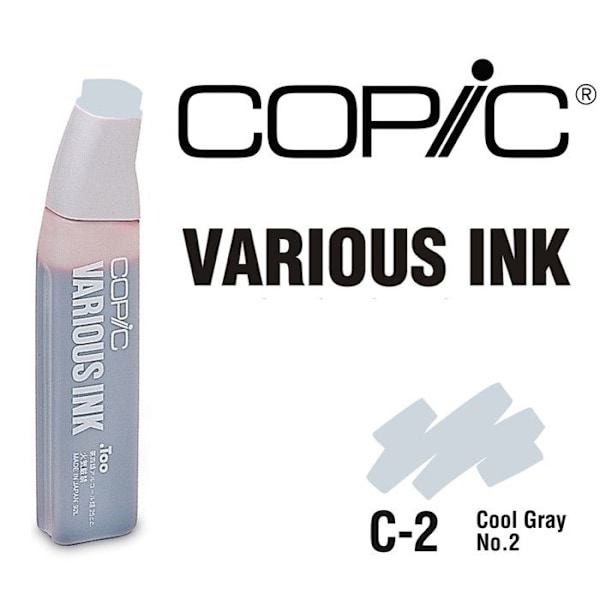 Encre Various Ink för Copic-markör C2 Cool Gray Nr. 2
