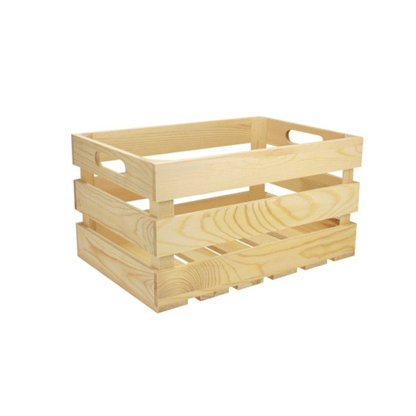 Gallerikorg av trä med utskärningar 32,5 x 21,5 x 17 cm Beige