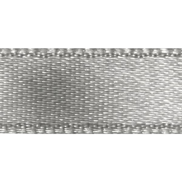 Satinband, 7 mm, rulle 10 m, silver Silver