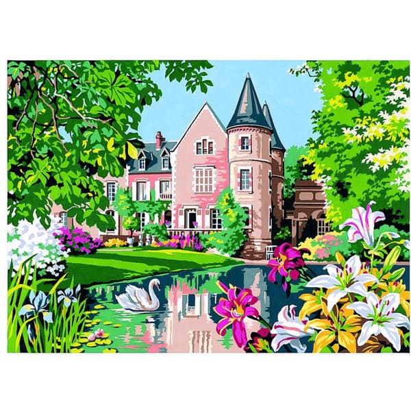 Antik duk Le castel fleuri 45x60cm