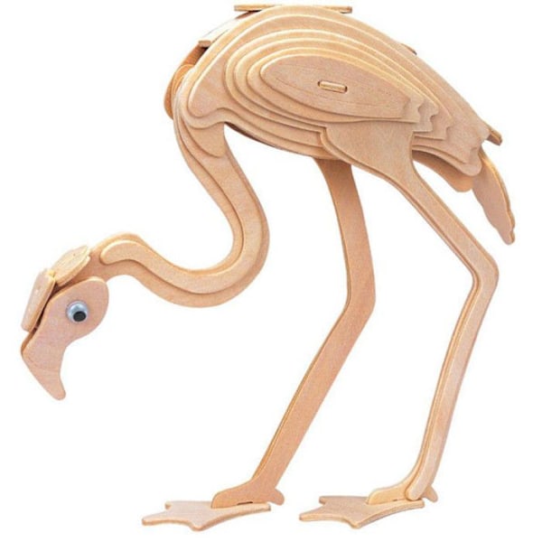 Trämodell Flamingo