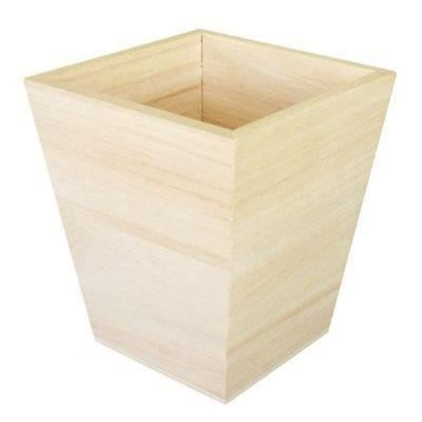 Cache-pots i trä - Set om 10 - Mått 11.5x10x10 cm - Färg brun - Blanda Trä