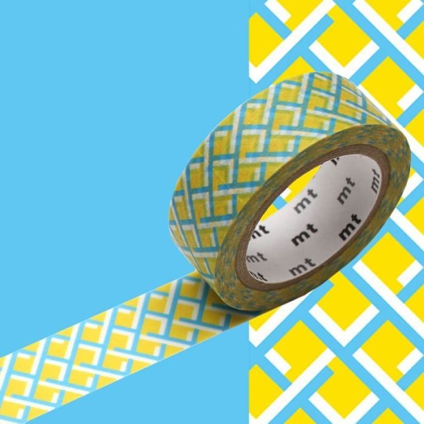 Masking Tape MT flätad gul bakgrund gul