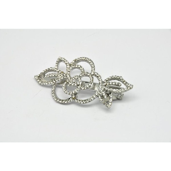 Barrette volute 7 cm Strass kristall