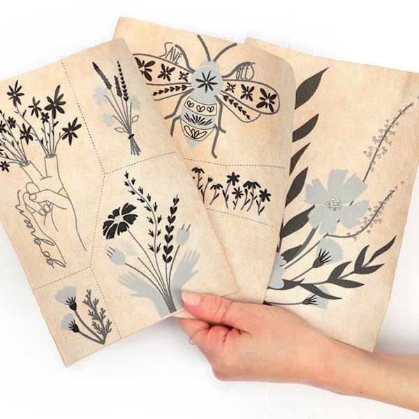 Broderikit för kläder natur Flerfärgad