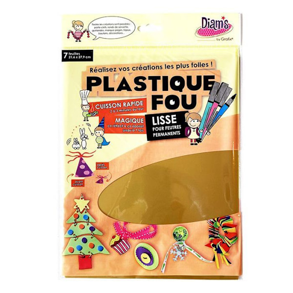 Plastfolie - 7 metalliserade guldblad gyllene