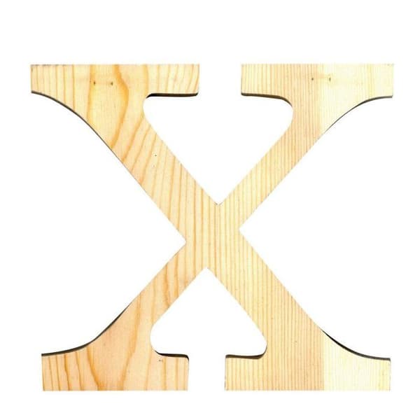 Brev X - 11,5 cm - Trä